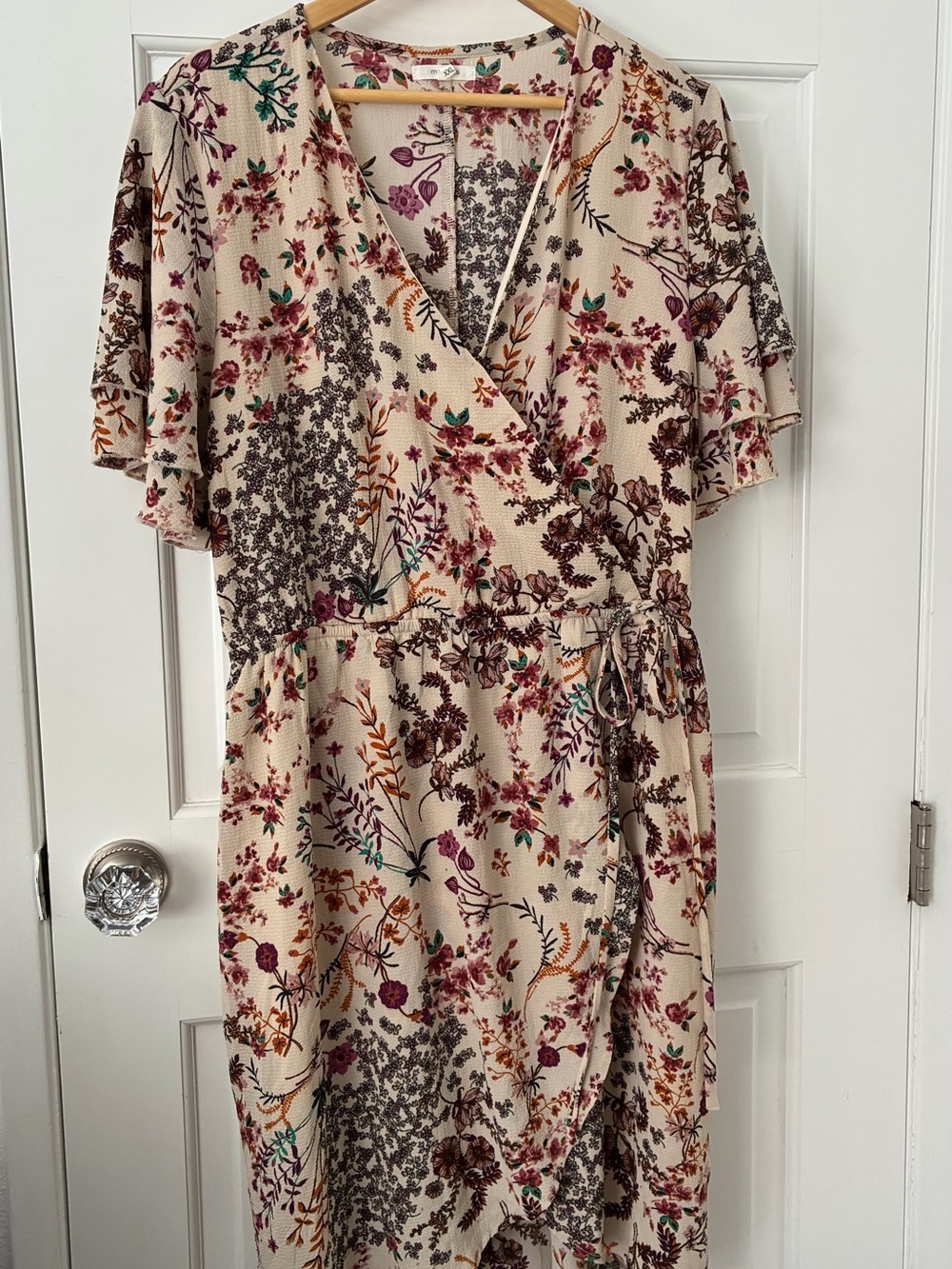 Maurices Bohemian-Inspired Floral Wrap Dress, XXL